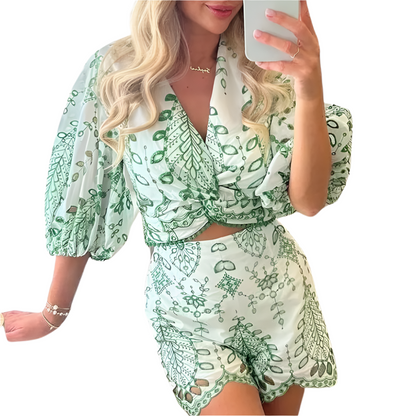 IVY | Luchtige co-ord set met geborduurde details
