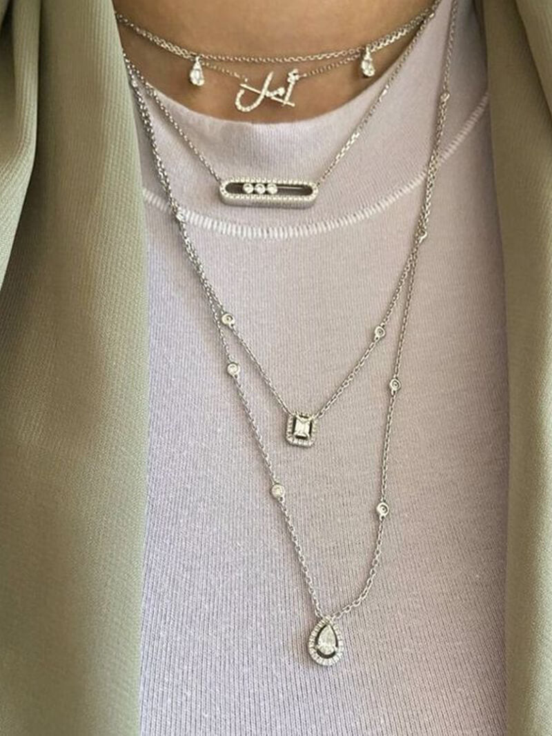 ESTER | Aurora Ketting met bewegende diamanten – elegant, verfijnd & tijdloos