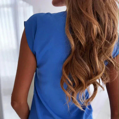 MERCY | Minimalistische mouwloze top met V-hals