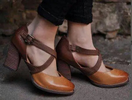SABELA | Zomerse Leren Hakken met Comfort en Klasse