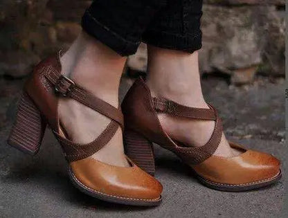SABELA | Zomerse Leren Hakken met Comfort en Klasse