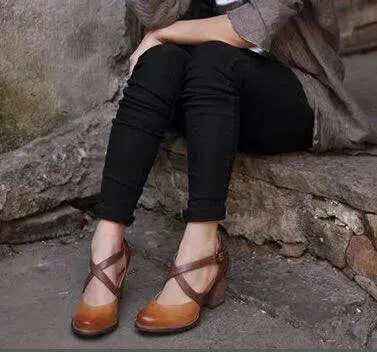 SABELA | Zomerse Leren Hakken met Comfort en Klasse