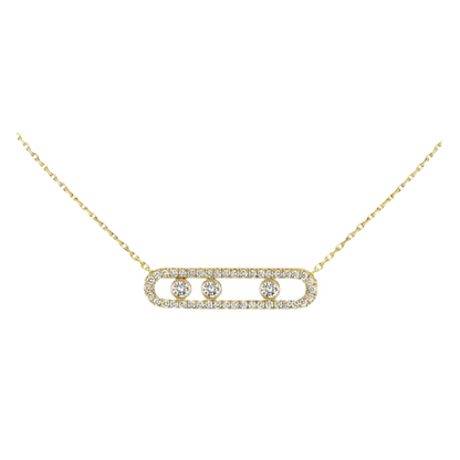 ESTER | Aurora Ketting met bewegende diamanten – elegant, verfijnd & tijdloos