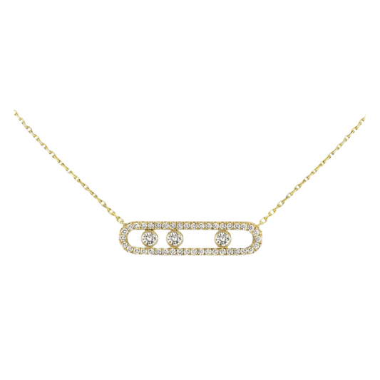 ESTER | Aurora Ketting met bewegende diamanten – elegant, verfijnd & tijdloos