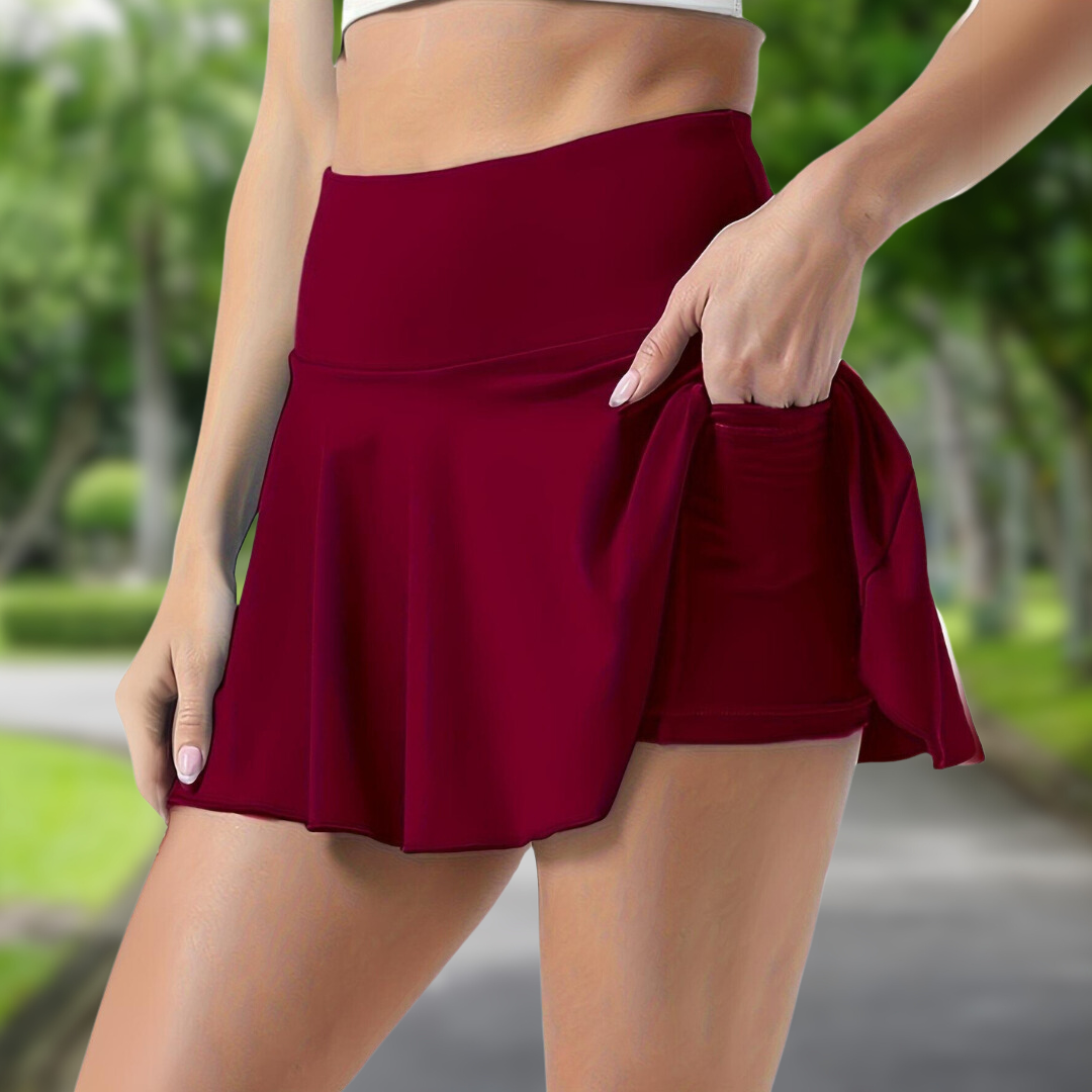 HAZEL | Sportieve skort met ingebouwde short en zijvak