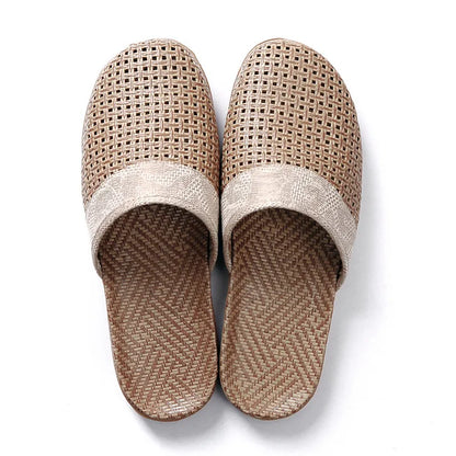 BEVERLY | Ademend linnen slippers met antislip zool