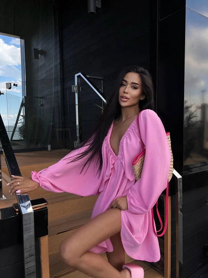 AILEEN | Bohemian zomerjurk met lange mouwen