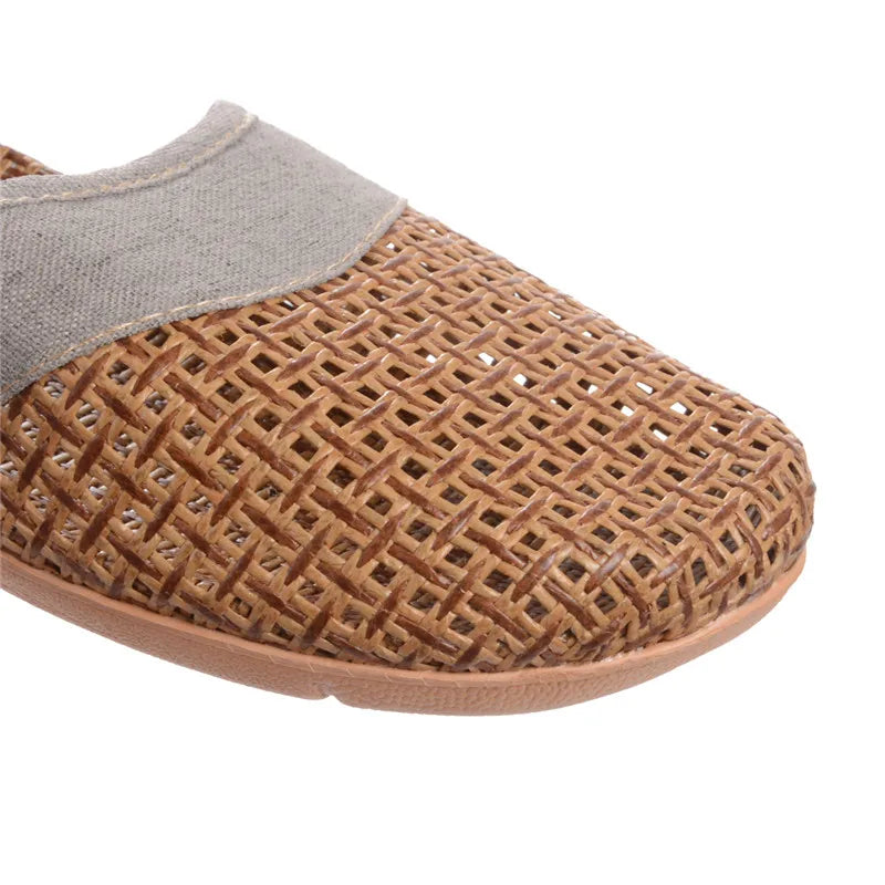 BEVERLY | Ademend linnen slippers met antislip zool