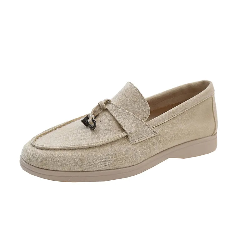 RHEA | Elegante suède instappers met comfortabele zool