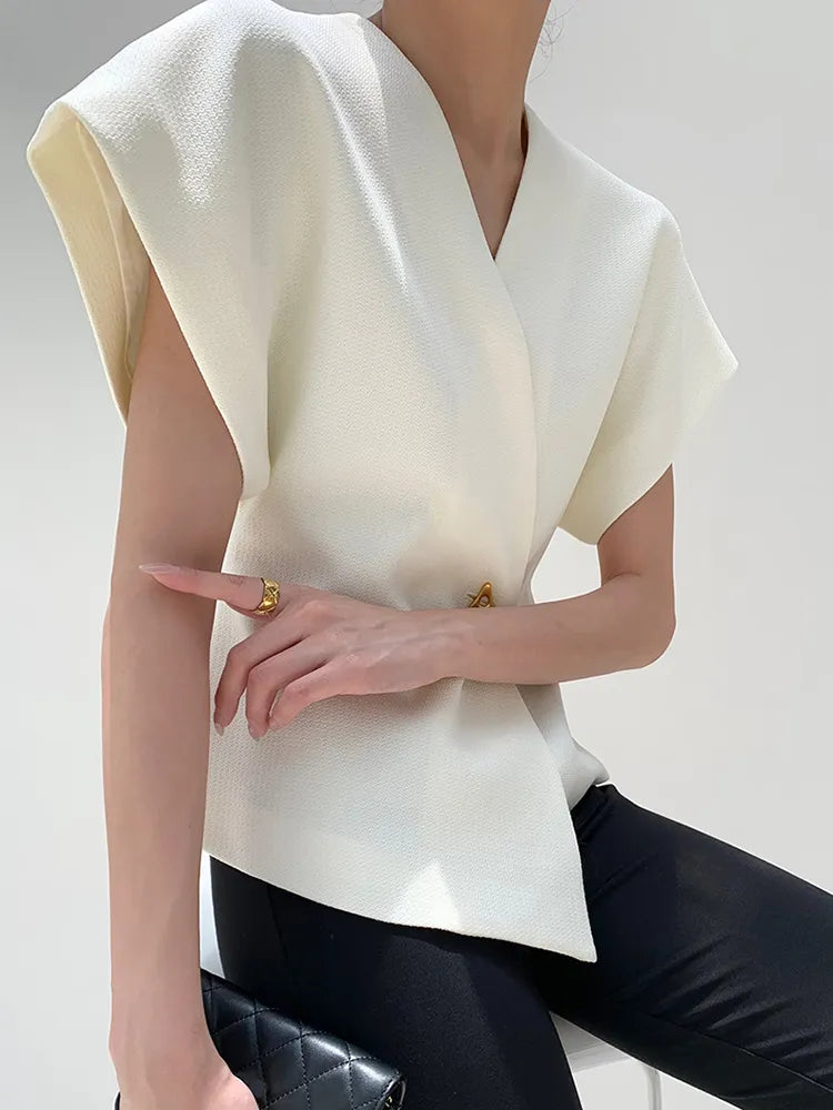 AVA | Elegant Gestructureerde Blazertop