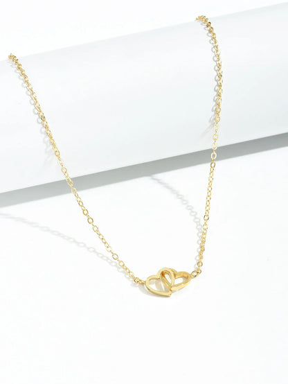 NILDA |  Dubbele hartjesketting – elegant & romantisch