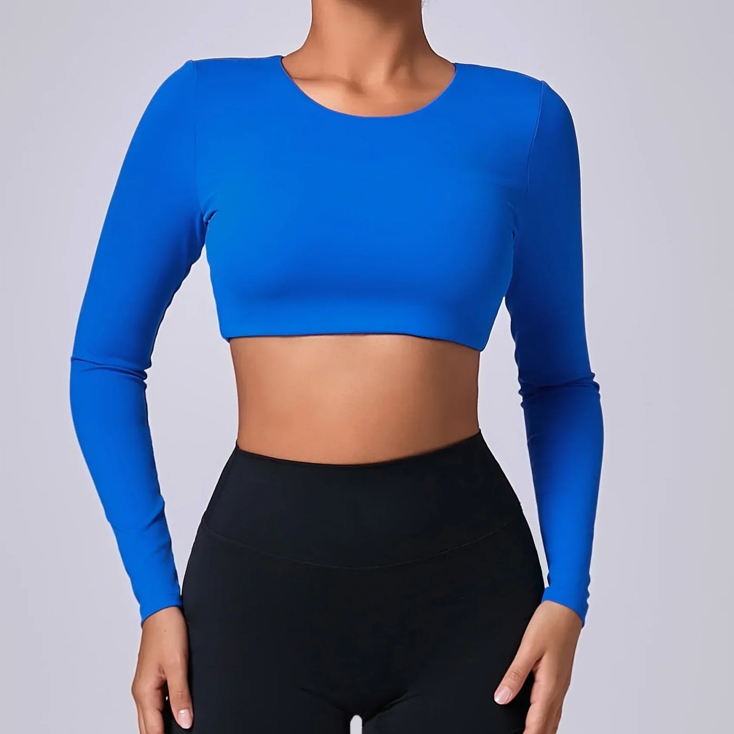 ESTELITA | Sportieve cropped longsleeve met push-up effect