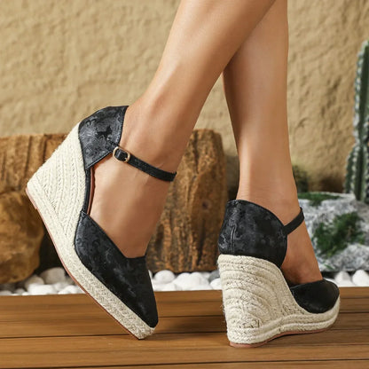 LORETA | Elegante Espadrille Sleehakken