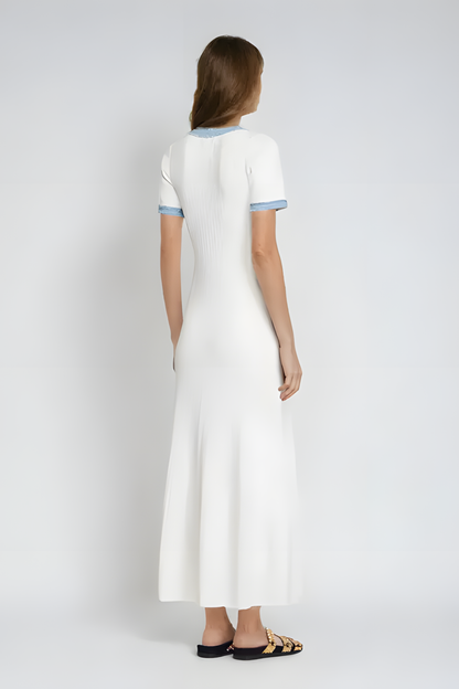 NORMA | Midi-jurk met sierlijke knoopdetails