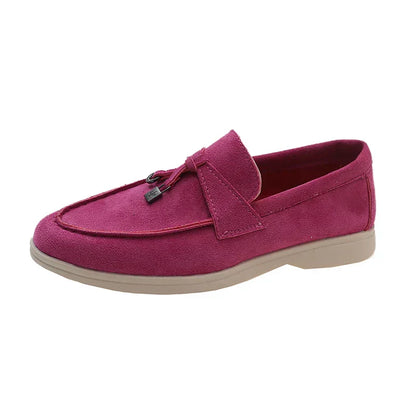 RHEA | Elegante suède instappers met comfortabele zool