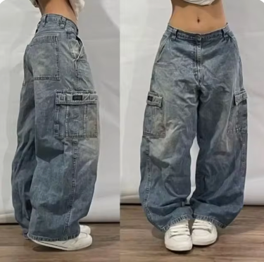 VALENTINA | Baggy jeans met hoge taille en vintage wassing