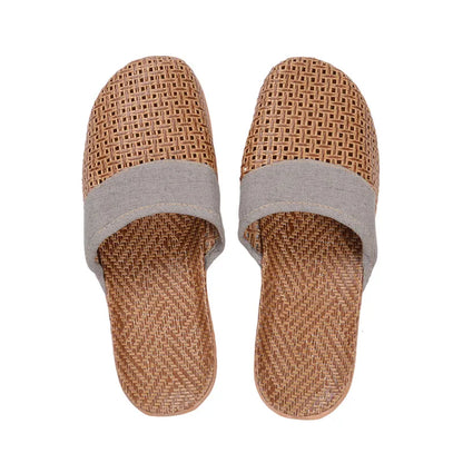 BEVERLY | Ademend linnen slippers met antislip zool
