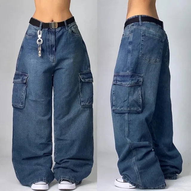 VALENTINA | Baggy jeans met hoge taille en vintage wassing