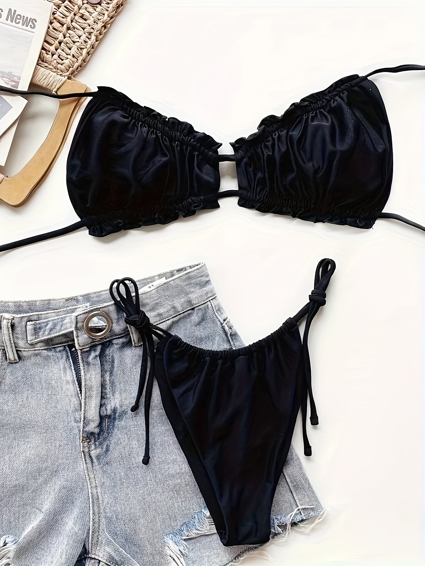 ELZIRA | Verstelbare Plooi Bikini Set