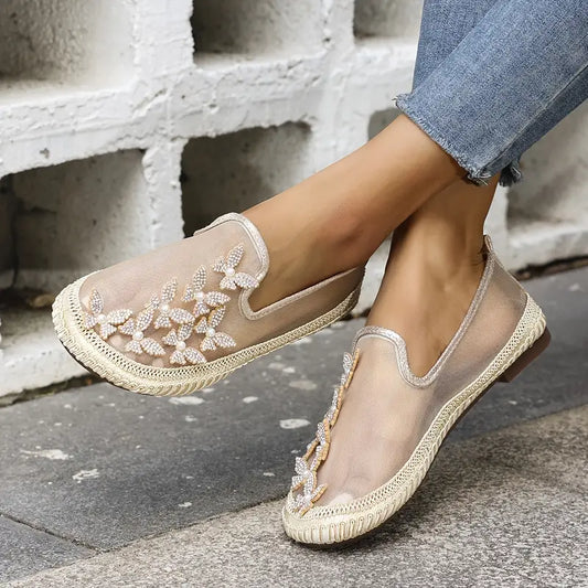 SABLEA | Elegante Netstof Espadrilles – Luchtig & Charmant