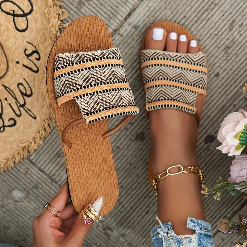 MORTIVIENNE | Boho-Chique Geweven Sandalen met Bandjes