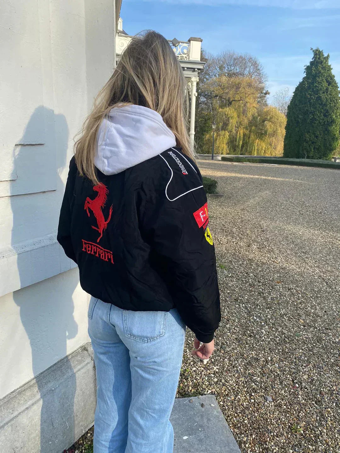 AILYN | Vintage racerjack met Ferrari patches