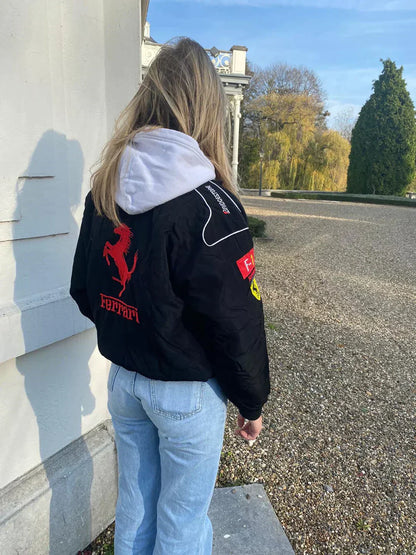 AILYN | Vintage racerjack met Ferrari patches