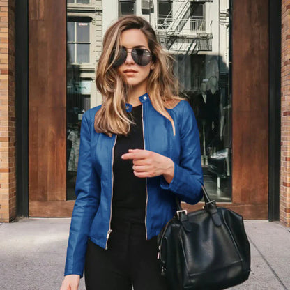 VALERIA | Tijdloos leren damesjack met moderne flair