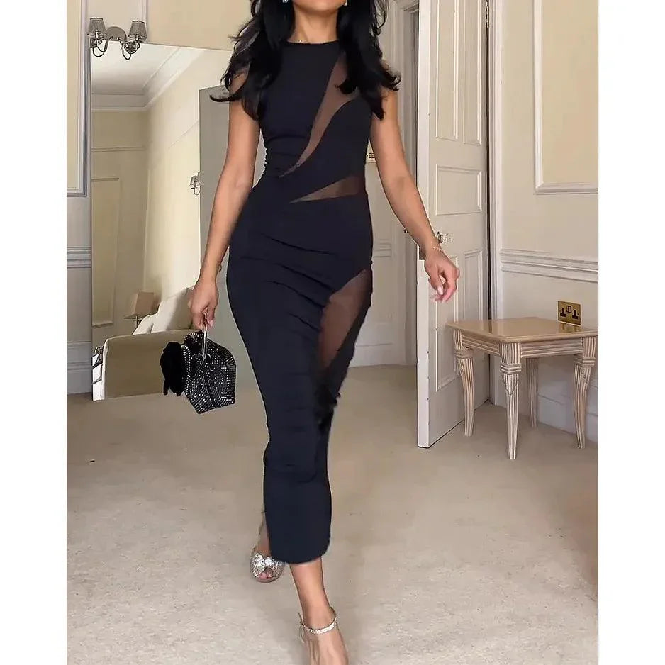 MARILYN | Midi-jurk met hollow-out details