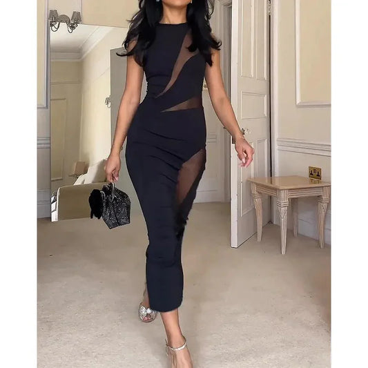 MARILYN | Midi-jurk met hollow-out details