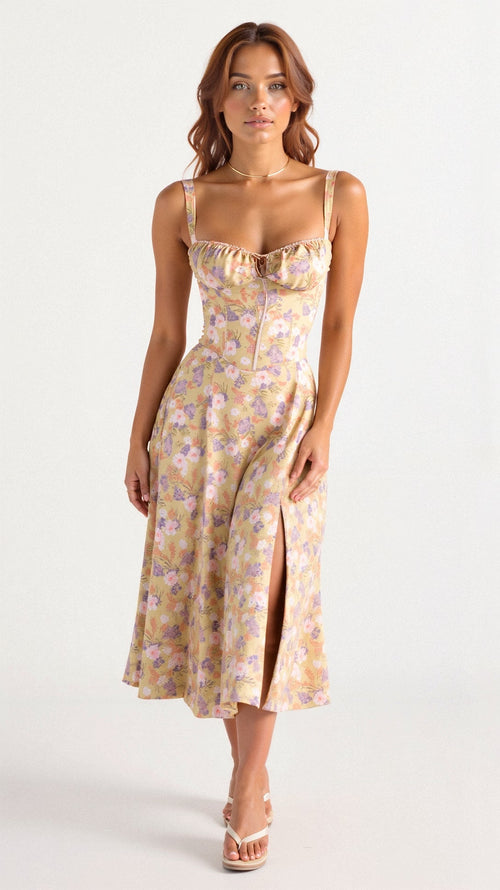 MADITA | Elegante Midi-Jurk met Korset