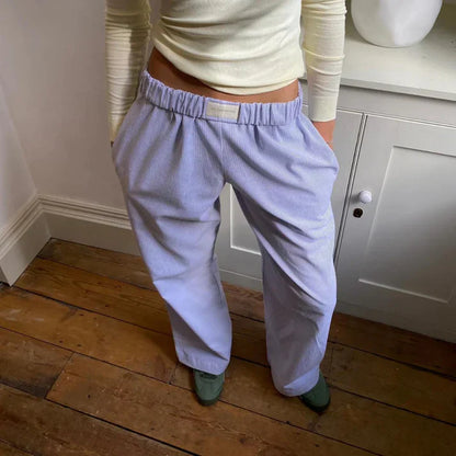 DONATELLA | Linnen broek met hoge taille en wijde pijpen