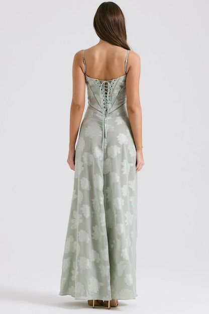 SHIRLENE | Lange Zomerjurk met Open Rug & Verstelbare Bandjes