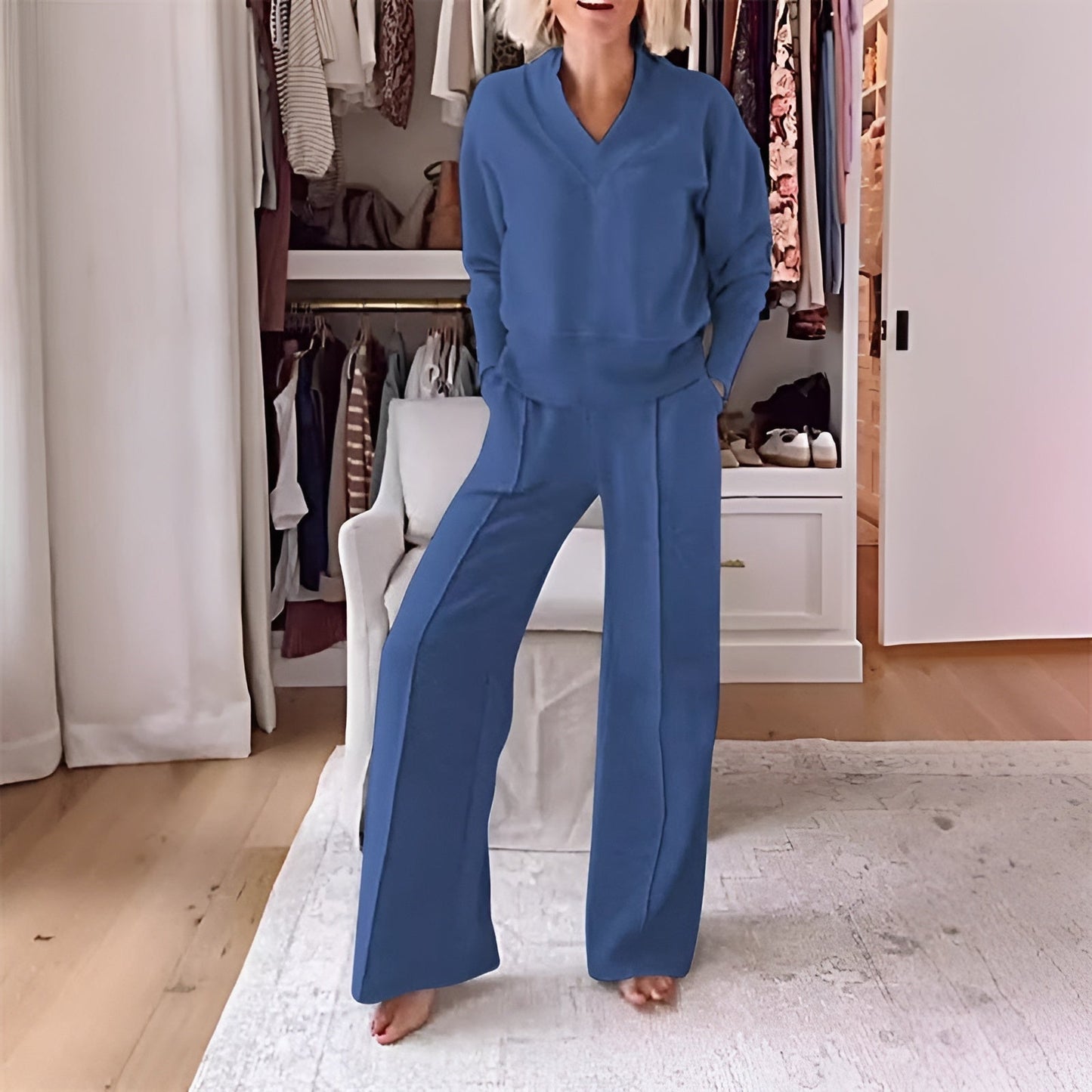 MADLAINA | Luxe V-Hals Loungewear Set voor Dames