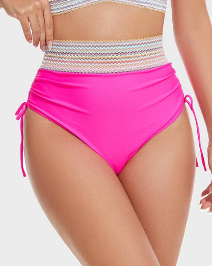 STEFANIE | High-Waist Bikini met Buikcontrole & Kleurblok Design