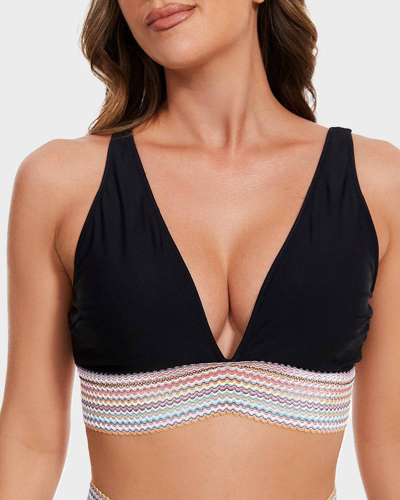 STEFANIE | High-Waist Bikini met Buikcontrole & Kleurblok Design