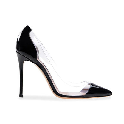 DJANIRA | Transparante High Heel Pumps met Spitse Neus